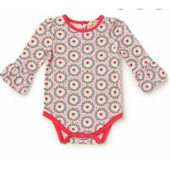 Matilda Jane Other - NEW  Matilda Jane By Heart Pink BodySuit Long Sleeve Shirt Size 3-6 months